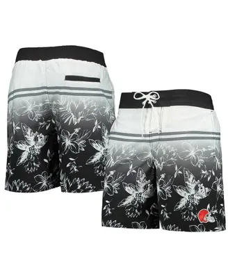 Men's G-iii Sports by Carl Banks Black Cleveland Browns Island Volley Swim Shorts