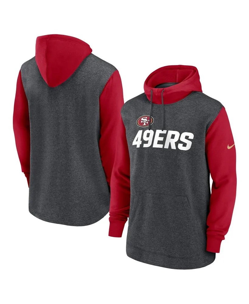 Nike Men's Scarlet San Francisco 49ers Wordmark Performance Pullover Hoodie - Scarlet