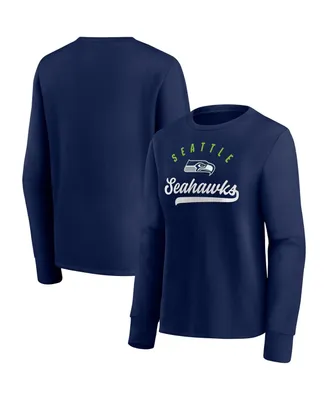 Women's Fanatics College Navy Seattle Seahawks Ultimate Style Pullover Sweatshirt