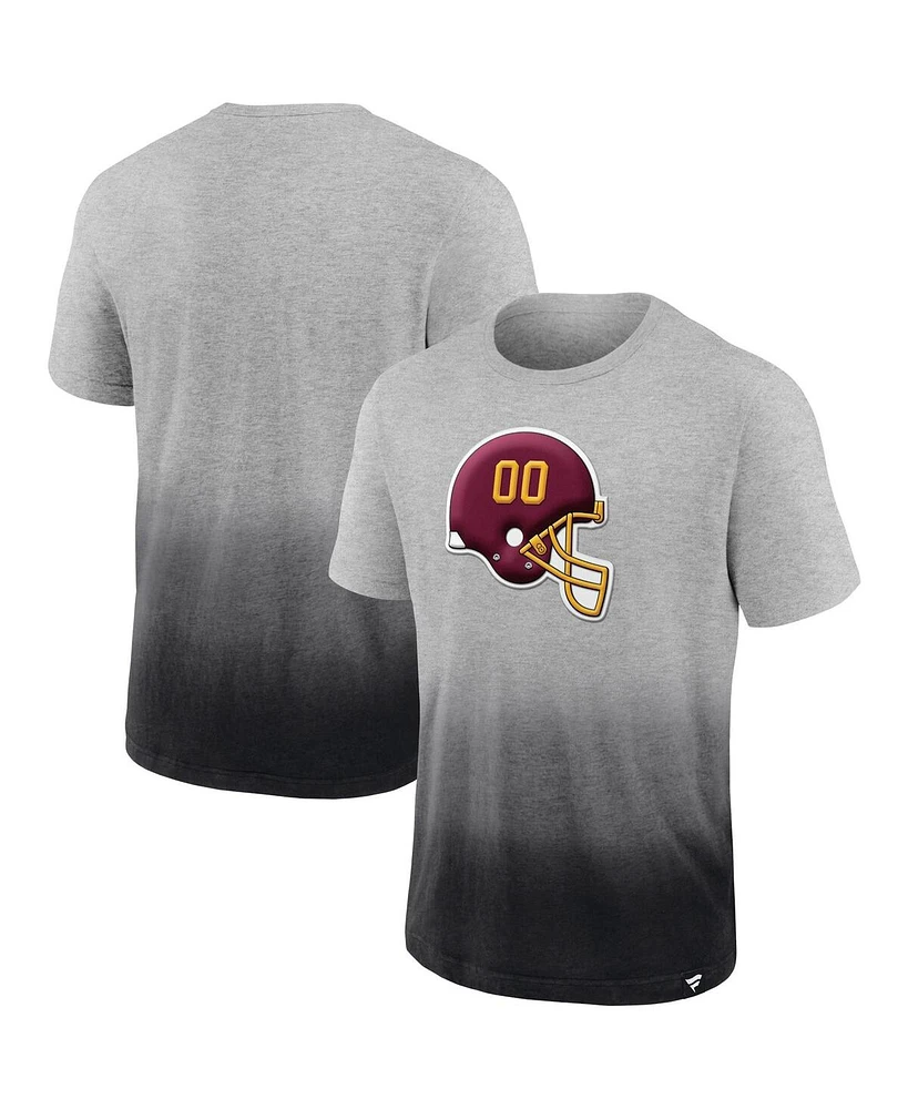 Men's Fanatics Heathered Gray, Black Washington Football Team Team Ombre T-shirt