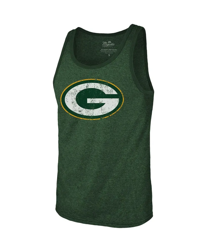 Men's Majestic Threads Aaron Rodgers Green Bay Packers Name & Number Tri-Blend Tank Top