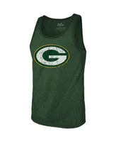 Men's Majestic Threads Aaron Rodgers Green Bay Packers Name & Number Tri-Blend Tank Top