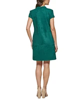 kensie Faux-Suede Shift Dress