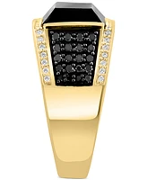 Effy Men's Onyx & Diamond (3/4 ct. t.w.) Ring in 14k Gold