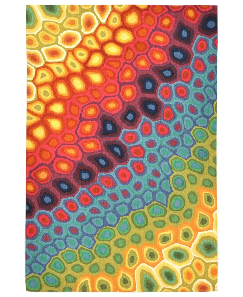 Liora Manne' Visions Iv Pop Swirl 2' x 3' Outdoor Area Rug