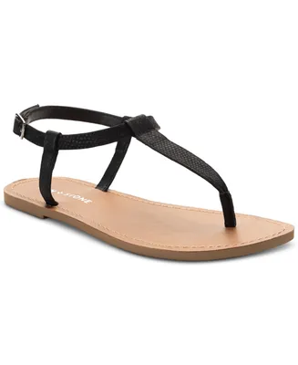 Sun + Stone Women's Krisleyy T Strap Thong Flat Sandals, Created for Macy's