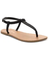 Sun + Stone Women's Krisleyy T Strap Thong Flat Sandals, Created for Macy's