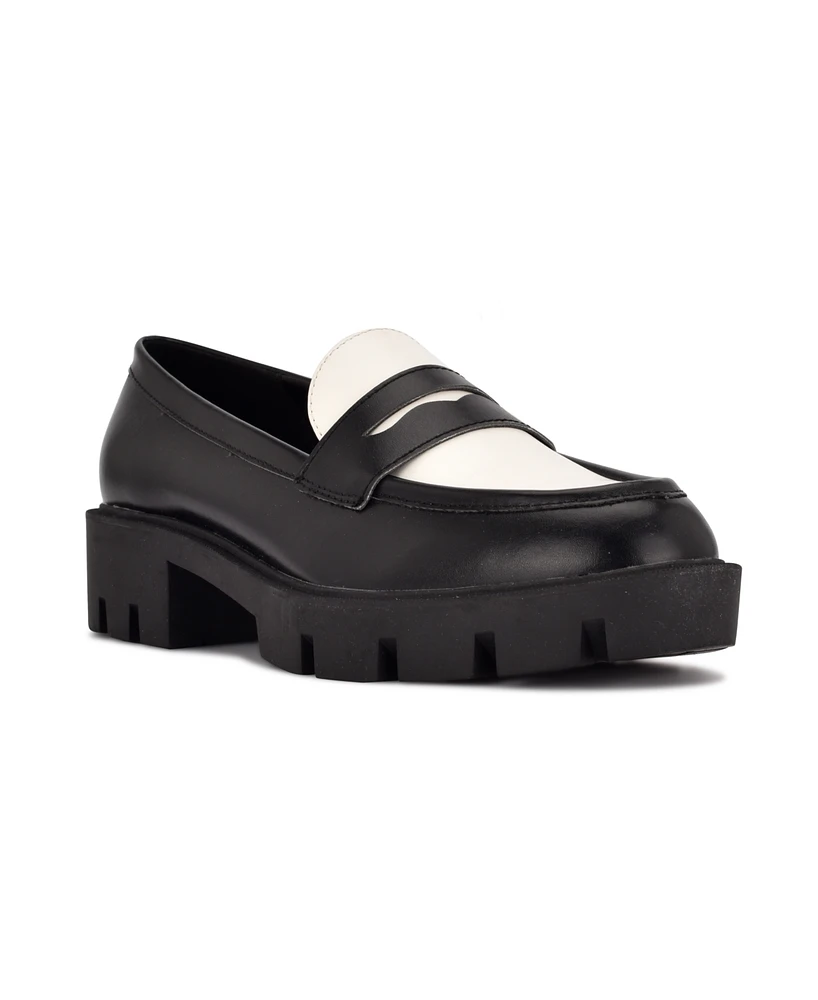 Nine West Women's Maibel Lug Sole Penny Loafers