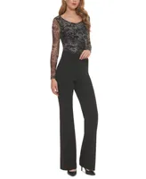 Dkny Polished High Waist Wide Leg Trousers