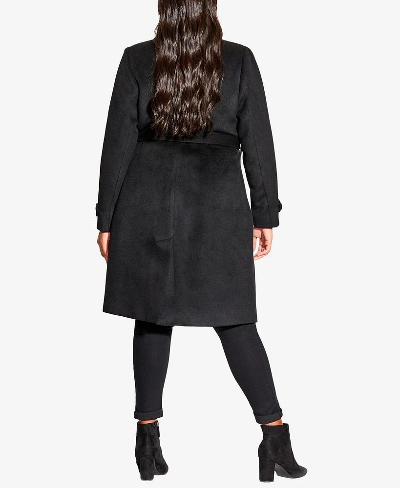 City Chic Women's So Sleek Coat