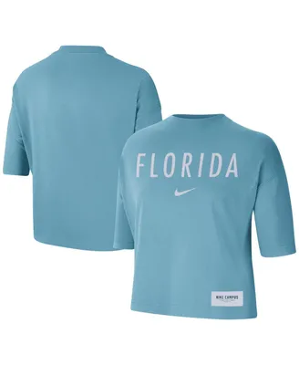Women's Nike Blue Florida Gators Earth Tones Washed Boxy T-shirt