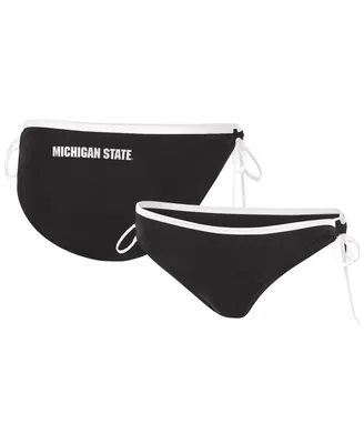 Women's G-iii 4Her by Carl Banks Black Michigan State Spartans Perfect Match Bikini Bottom
