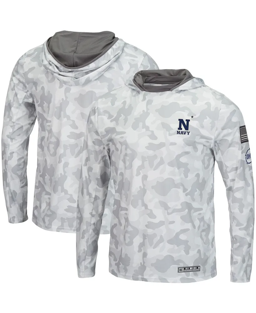 Men's Colosseum Arctic Camo Navy Midshipmen Oht Military-Inspired Appreciation Long Sleeve Hoodie Top