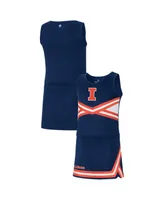 Big Girls Colosseum Navy Illinois Fighting Illini Carousel Cheerleader Set