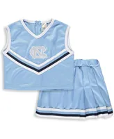 Big Girls Carolina Blue North Tar Heels Two-Piece Cheer Set