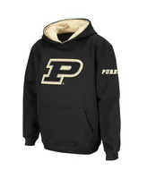 Big Boys Stadium Athletic Black Purdue Boilermakers Logo Pullover Hoodie