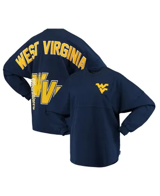 Women's Navy West Virginia Mountaineers Loud n Proud Spirit Jersey T-shirt