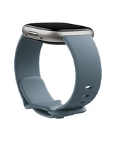 Fitbit Versa 4 Waterfall Blue Platinum Smartwatch, 39mm