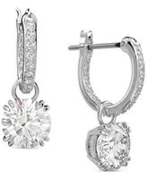 Swarovski Silver-Tone Constella Crystal Drop Earrings