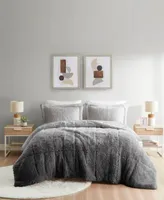 Intelligent Design Brielle Ombre Shaggy Faux Fur Comforter Sets