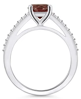 Macy's Garnet (1-5/8 ct. t.w.) and Diamond (1/6 Ring 14K Gold