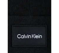 Calvin Klein Men's Woven Logo Patch Beanie