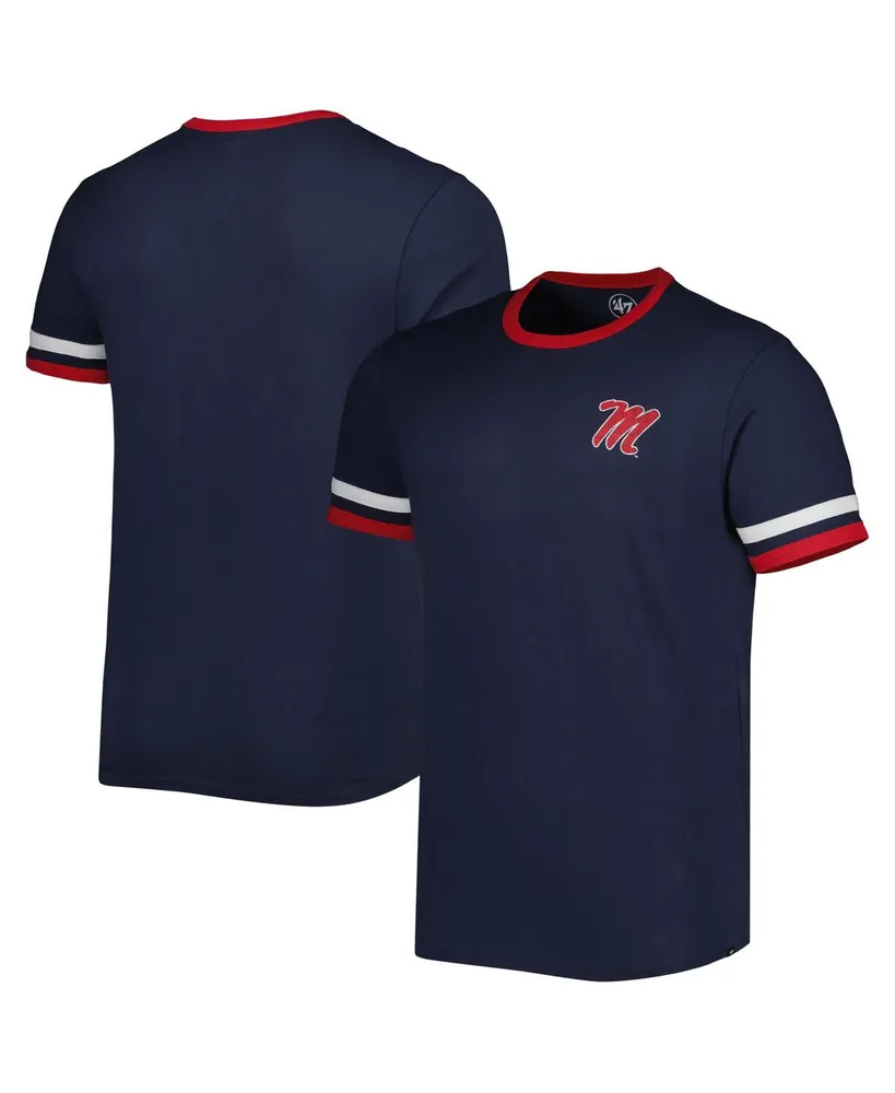 Men's '47 Navy Ole Miss Rebels Otis Ringer T-shirt