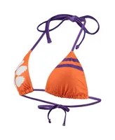 Women's Foco Orange Clemson Tigers Wordmark Bikini Top