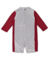 Toddler Girls Gray, Crimson Alabama Tide Wave Runner Wetsuit