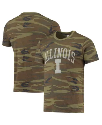 Men's Alternative Apparel Camo Illinois Fighting Illini Arch Logo Tri-Blend T-shirt