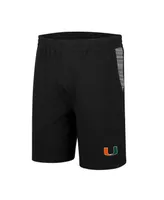 Men's Colosseum Black Miami Hurricanes Wild Party Shorts