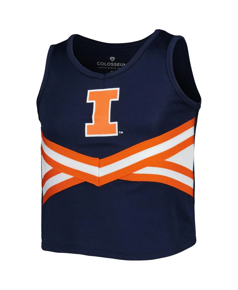 Big Girls Colosseum Navy Illinois Fighting Illini Carousel Cheerleader Set