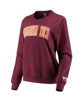 Women's Colosseum Maroon Virginia Tech Hokies Campanile Pullover Sweatshirt