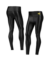 Women's ZooZatz Black Iowa Hawkeyes Shine Liquid Leggings