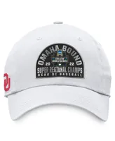 Men's Top of the World White Oklahoma Sooners 2022 Ncaa Men's Baseball Super Regional Champions Locker Room Adjustable Hat