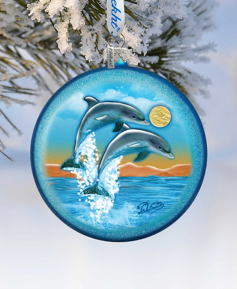 G.DeBrekht Dolphin's Fly Holiday Ornament