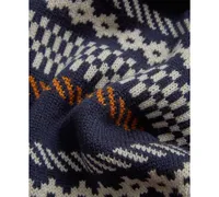 Ben Sherman Men's Chunky Knitted Fair Isle Long-Sleeve Crewneck Sweater