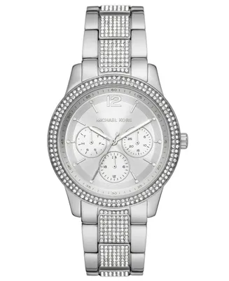 Michael Kors Women's Tibby Multifunction Silver-Tone Stainless Steel Bracelet Strap Watch 40mm