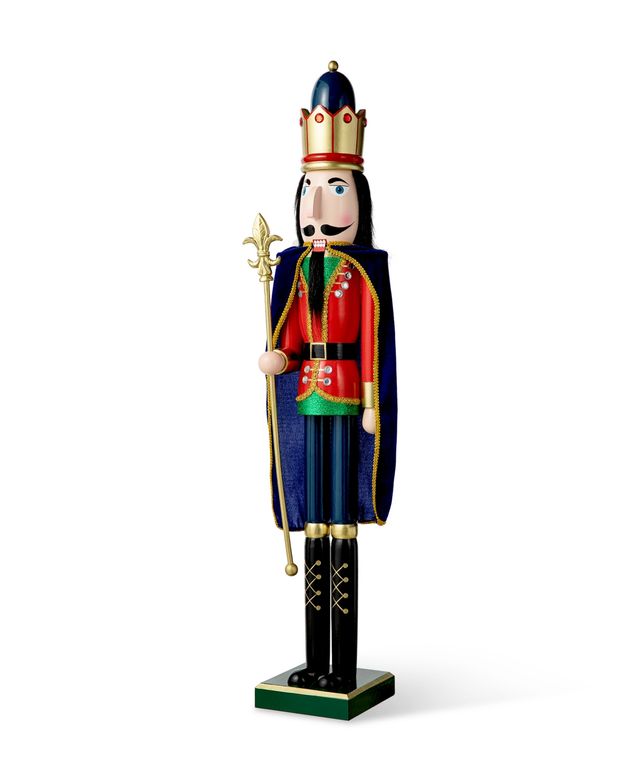 Glitzhome Wooden Christmas King Nutcracker