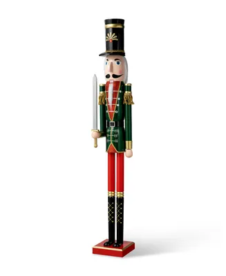 Glitzhome Wooden Christmas Soldier Nutcracker, 42" H