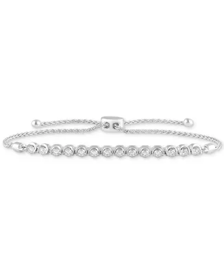 Forever Grown Diamonds Lab-Created Diamond Bolo Bracelet (1/4 ct. t.w.) in Sterling Silver