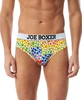 Joe Boxer Men's Rainbow Lickies Performance Briefs, Pack of 4