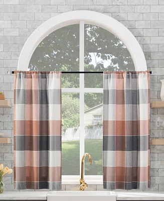 Archaeo Colorblock Cafe Curtain Pair, 52" x 45"