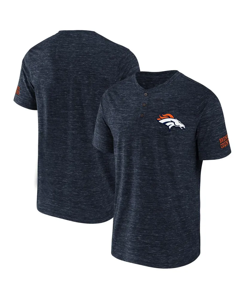 Men's Nfl x Darius Rucker Collection by Fanatics Navy Denver Broncos Slub Henley T-shirt