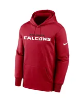 Men's Nike Red Atlanta Falcons Fan Gear Wordmark Performance Pullover Hoodie