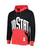 Men's Mitchell & Ness Black Ohio State Buckeyes Big Face Pullover Hoodie