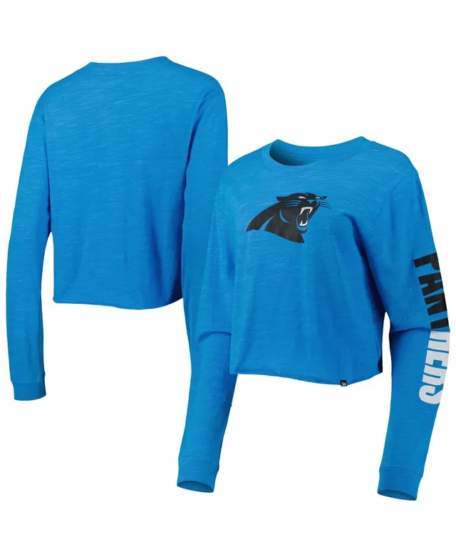 New Era Women's 5th & Ocean by Gray Carolina Panthers Lurex Striped  Tri-Blend Long Sleeve T-shirt - Macy's