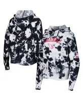 Women's New Era Black Arizona Cardinals Cloud Dye Fleece Pullover Hoodie