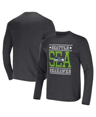 Men's Nfl x Darius Rucker Collection by Fanatics Heathered Charcoal Seattle Seahawks Long Sleeve T-shirt
