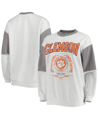 Women's Gameday Couture Gray Clemson Tigers It's A Vibe Dolman Pullover Sweatshirt